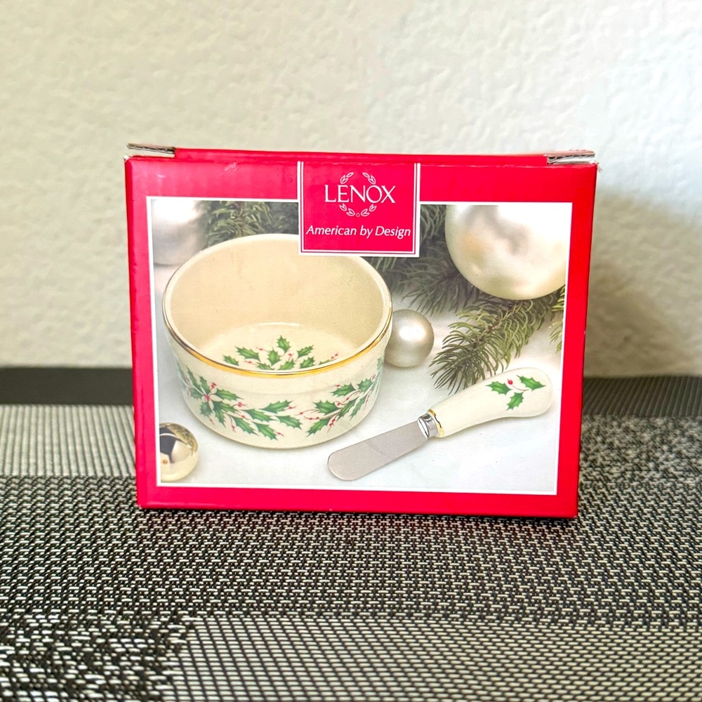 Lenox Holiday Dip Bowl and Spreader